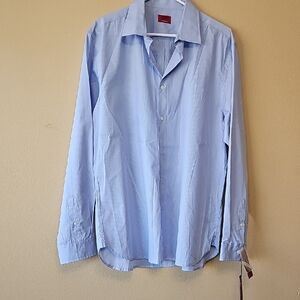 Alfani Blue Dress Shirt Classic Long-Sleeve